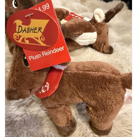 Dan Dee Plush Reindeer Set Blitzen Comet Vixen Dasher Christmas Holiday NWT - Picture 5 of 8